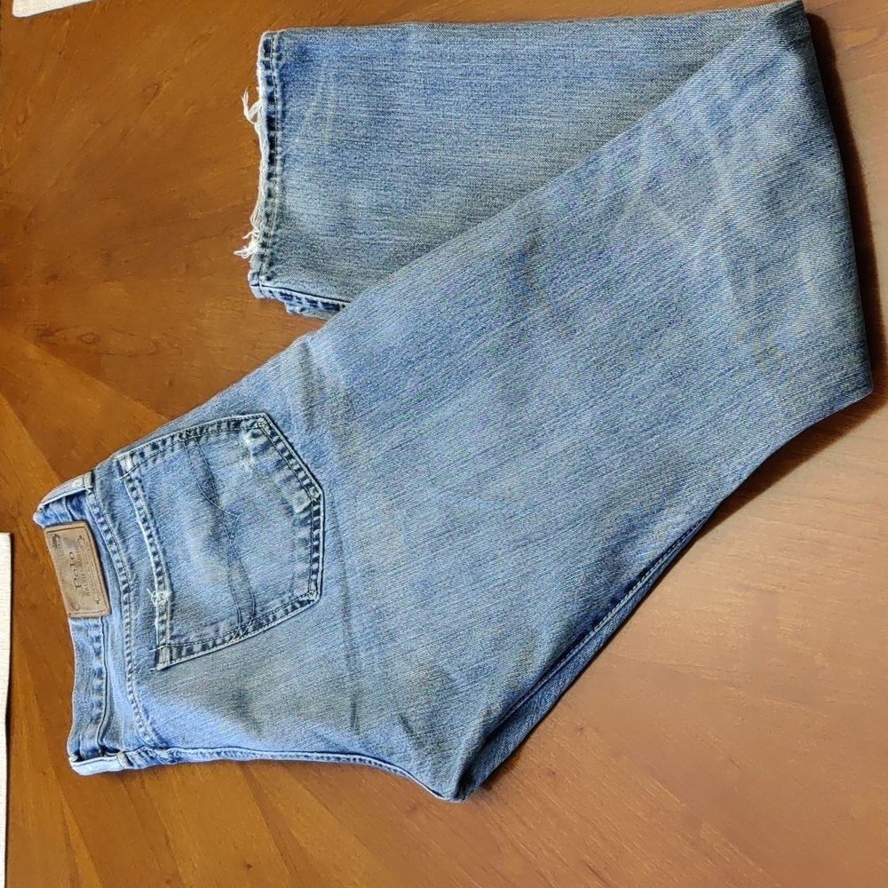 Ralph Lauren Polo Varick slim straight jeans factory distressed